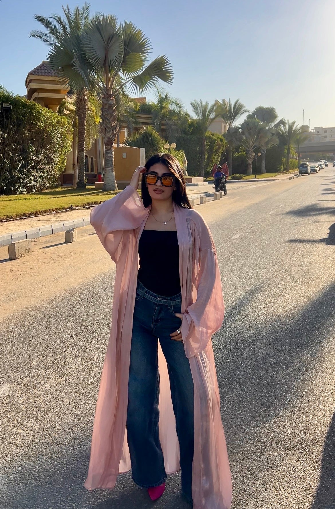 Dusty Rose- Shimmer kaftan