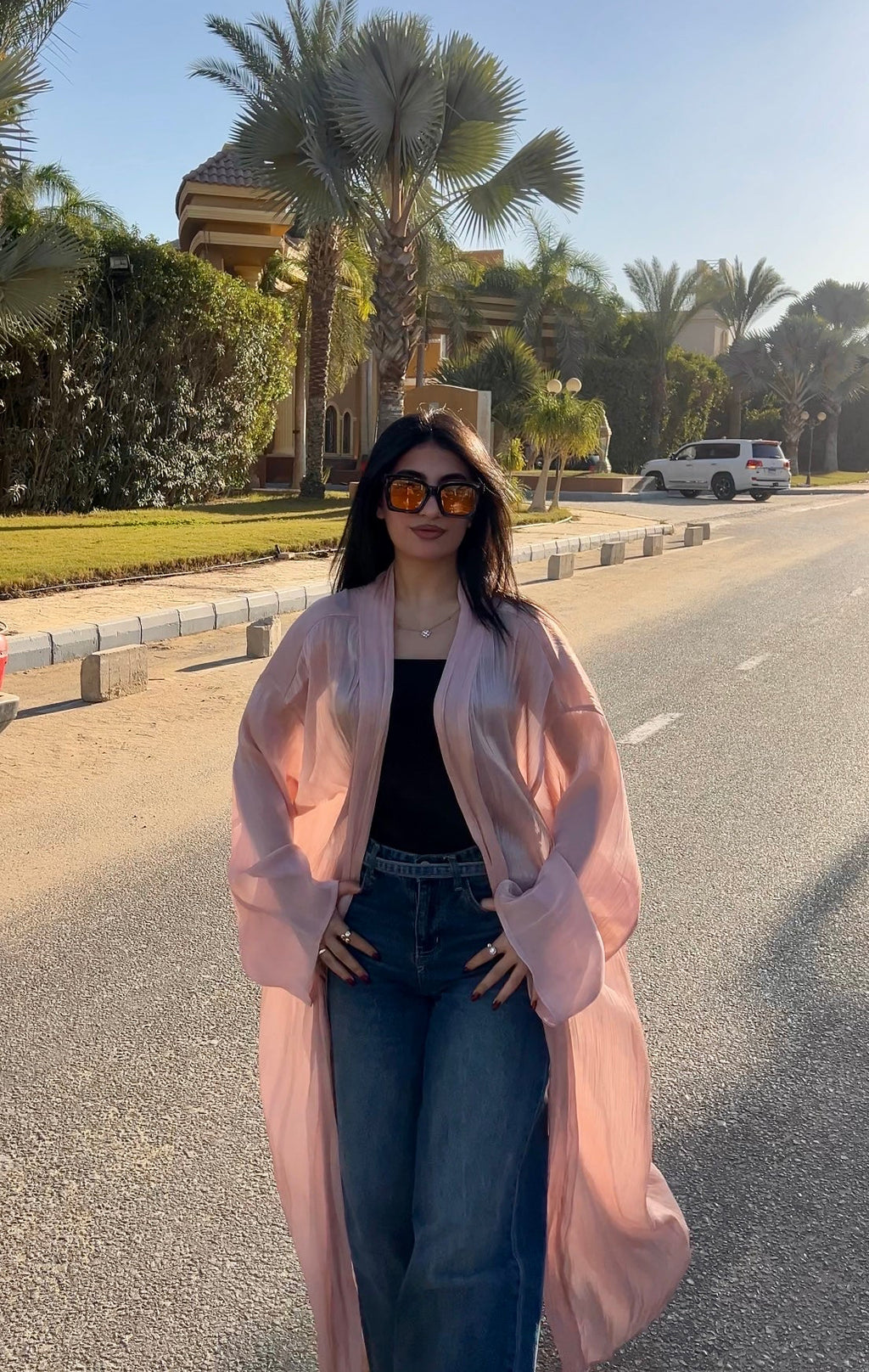 Dusty Rose- Shimmer kaftan