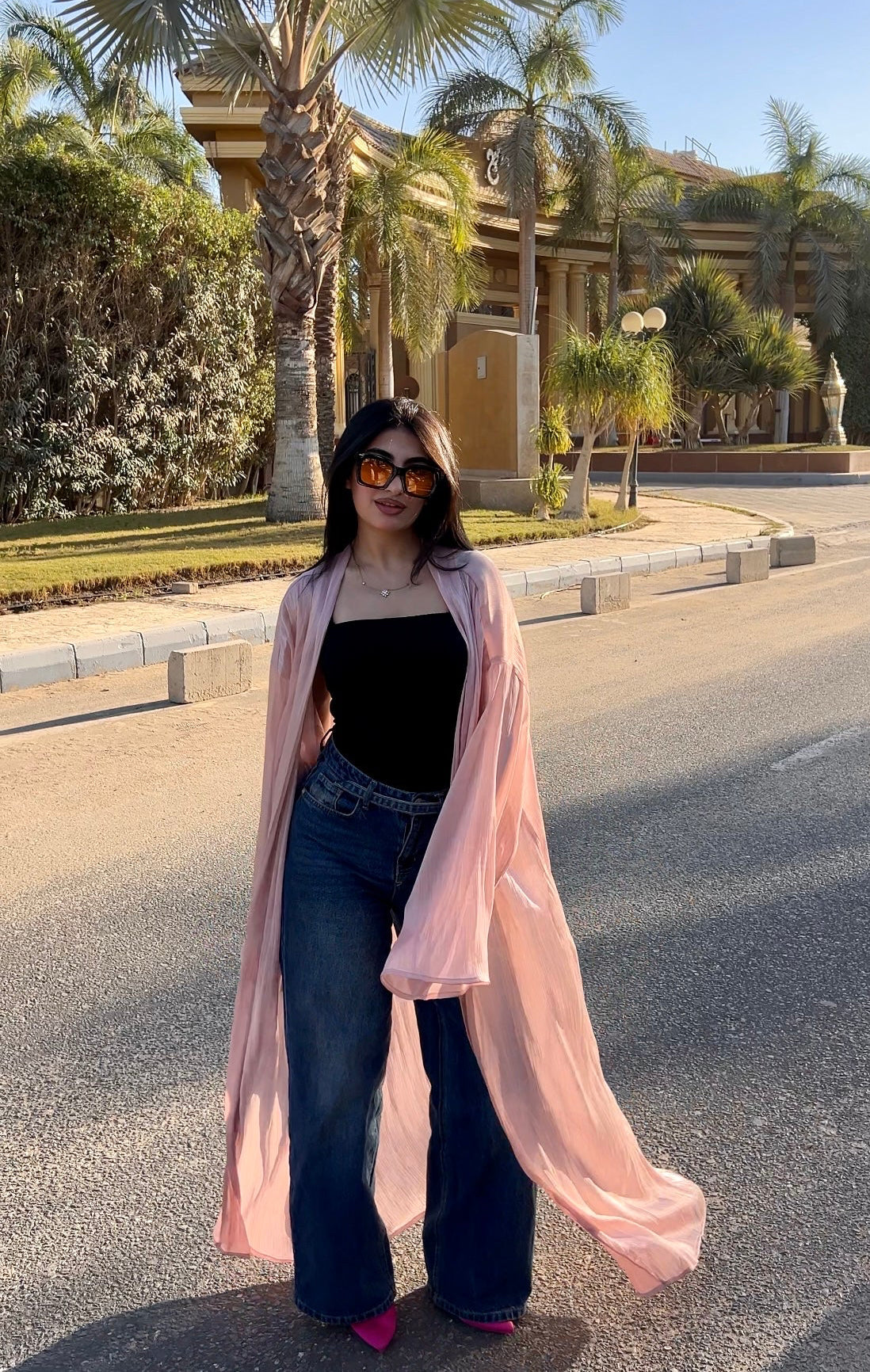 Dusty Rose- Shimmer kaftan