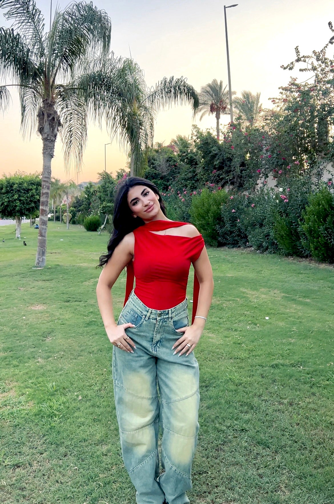 Red Asymmetrical Top