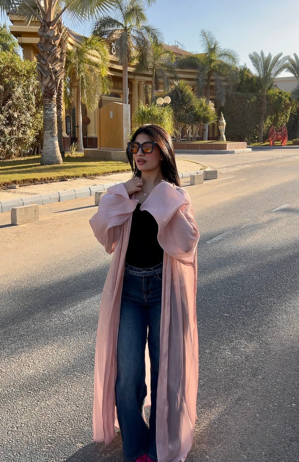 Dusty Rose- Shimmer kaftan