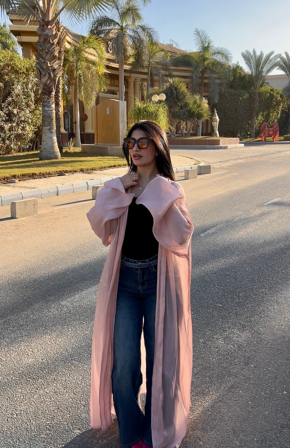 Dusty Rose- Shimmer kaftan