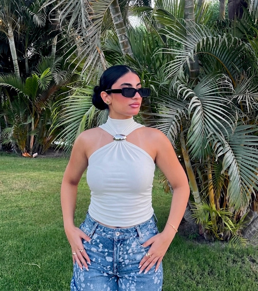 Mock neck top