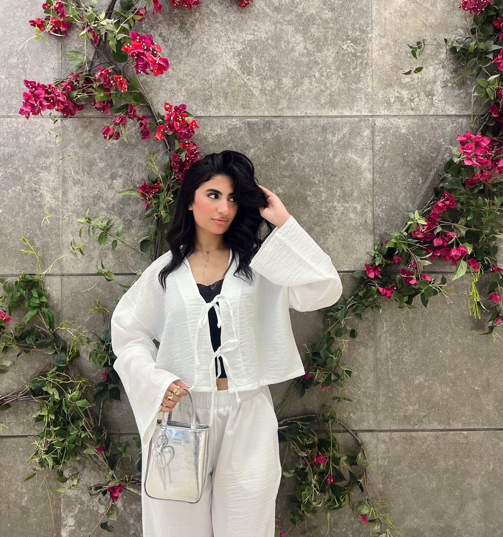 WHITE linen set