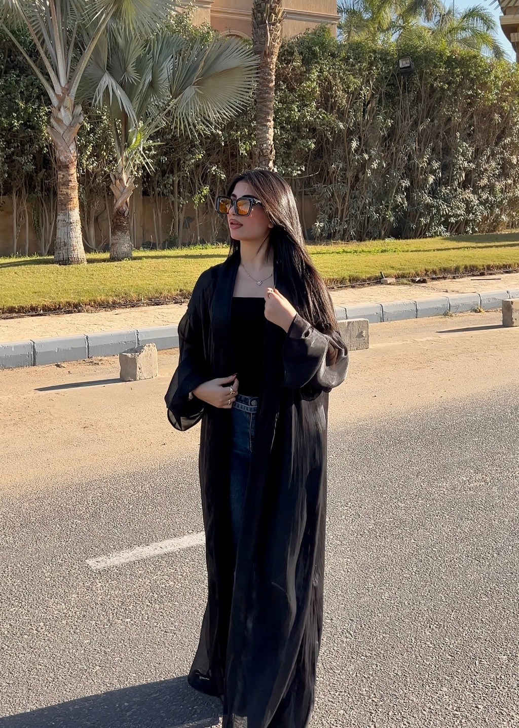 Midnight Black- Shimmer kaftan