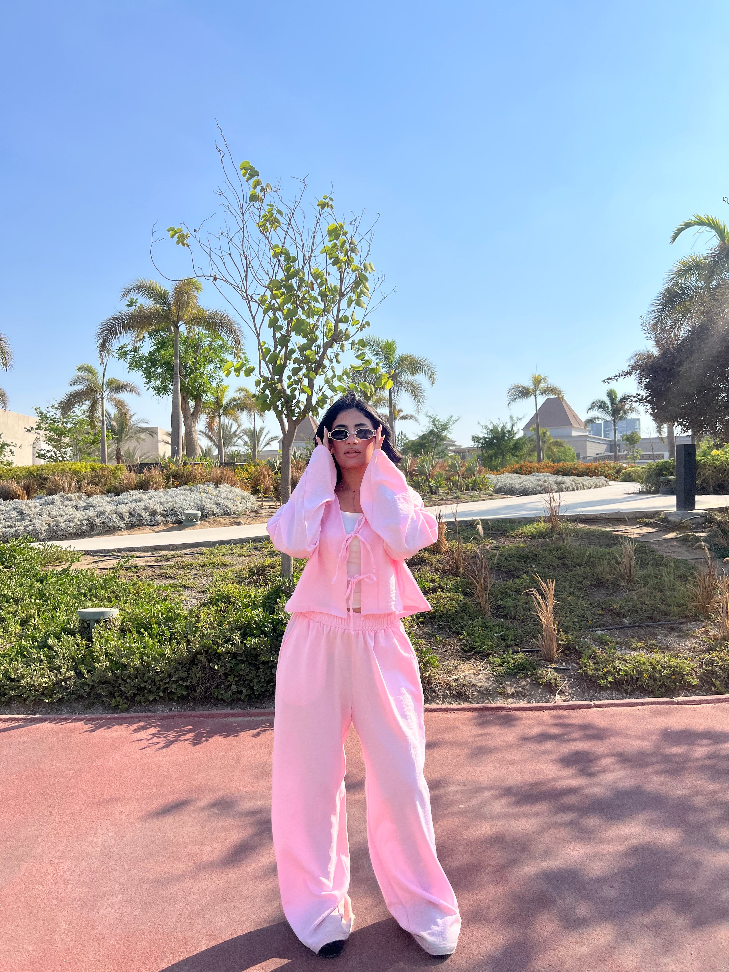 PINKISH linen set