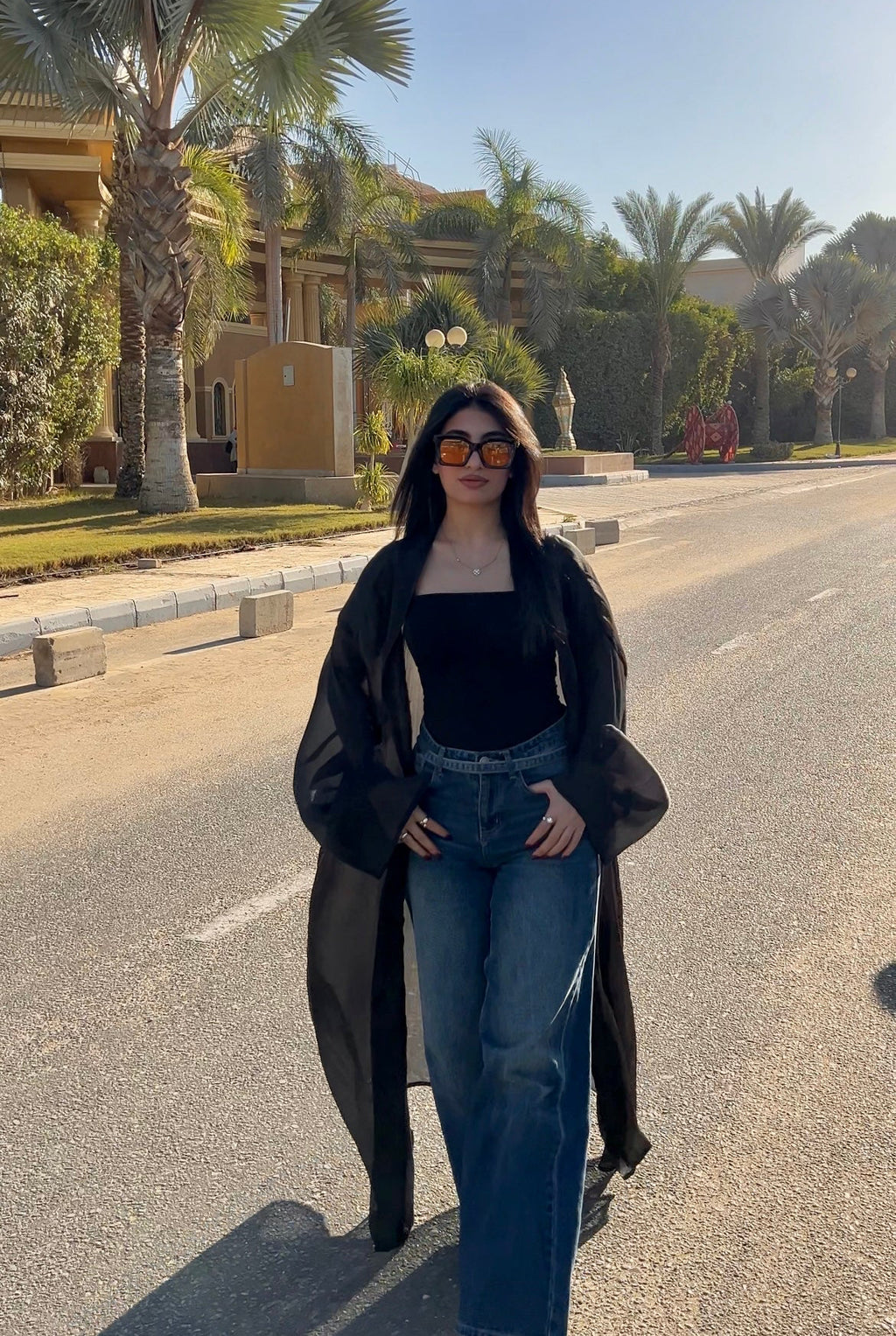 Midnight Black- Shimmer kaftan