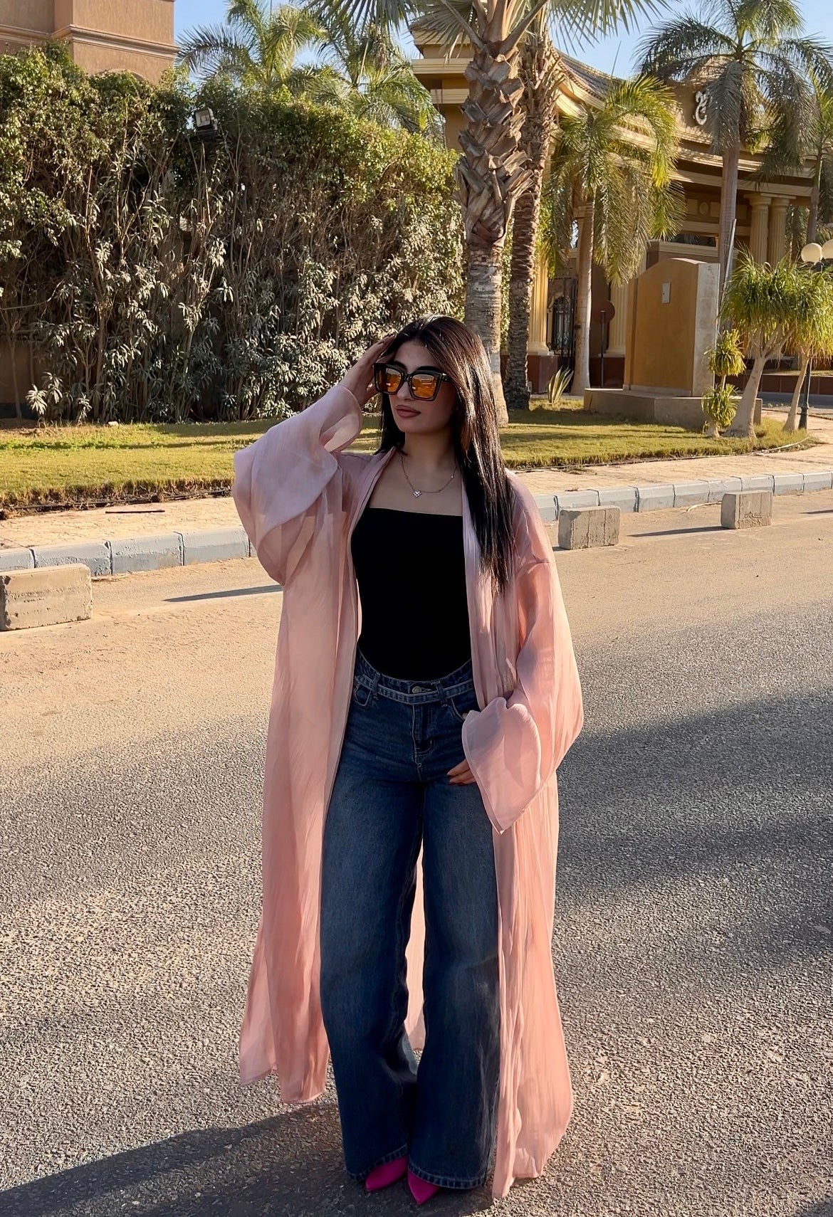 Dusty Rose- Shimmer kaftan