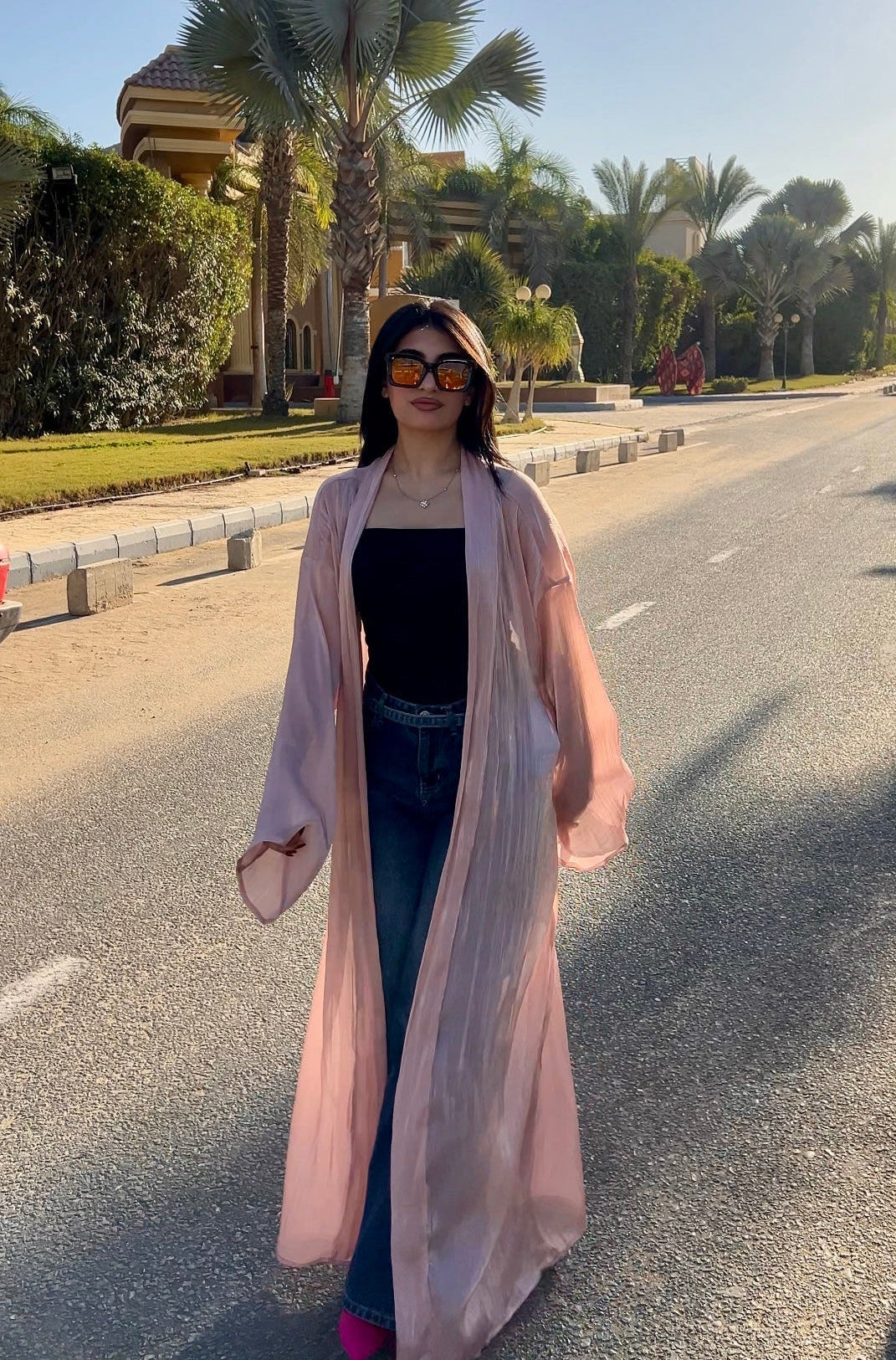 Dusty Rose- Shimmer kaftan