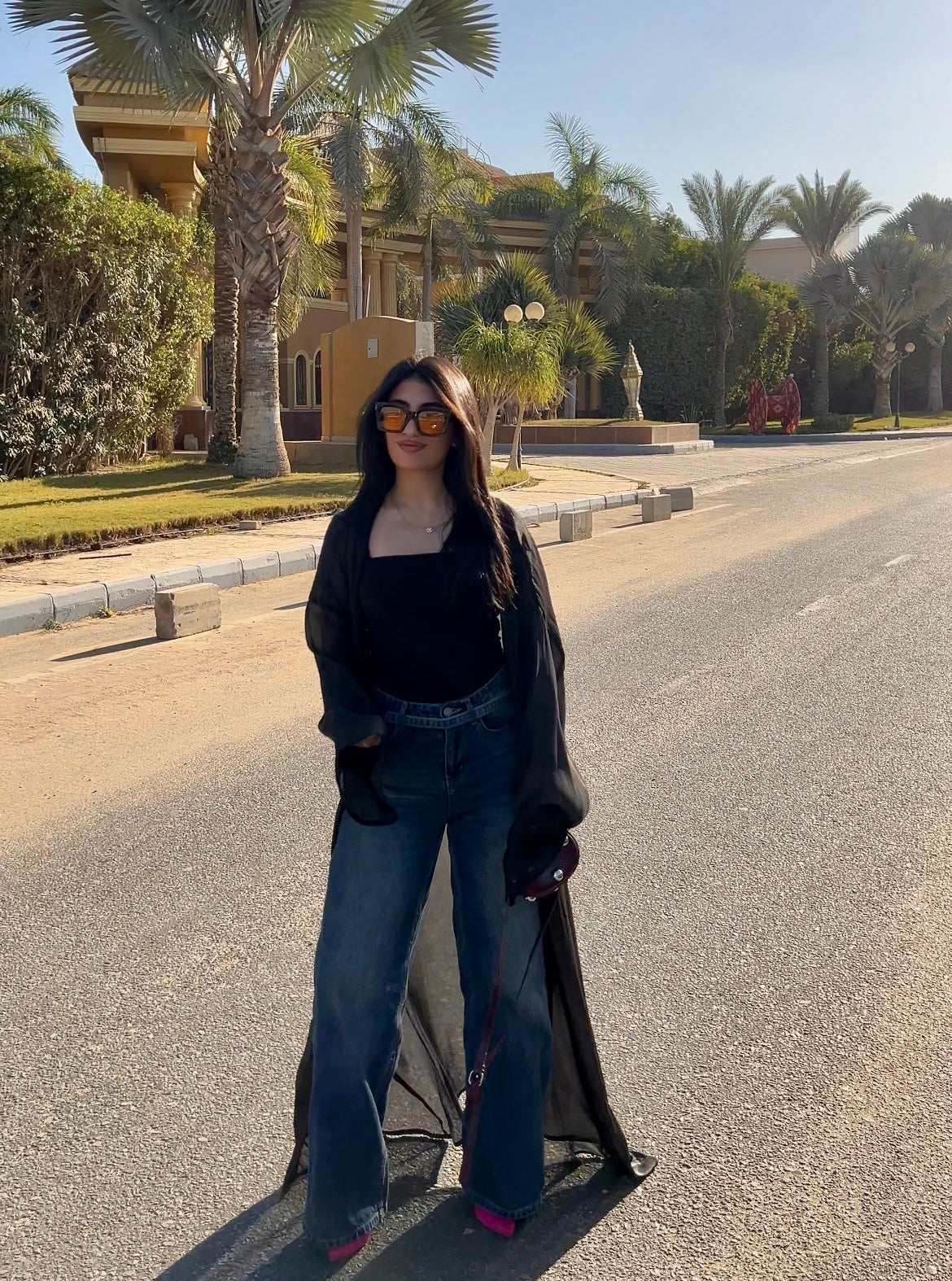 Midnight Black- Shimmer kaftan