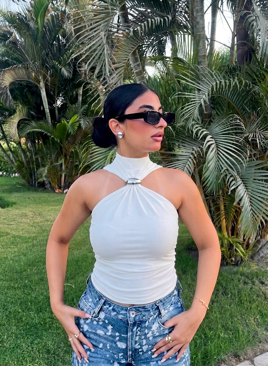 Mock neck top