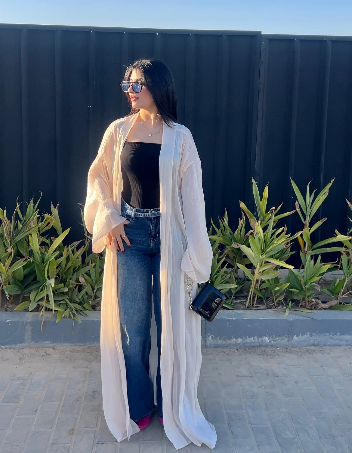 Creamy - Shimmer kaftan